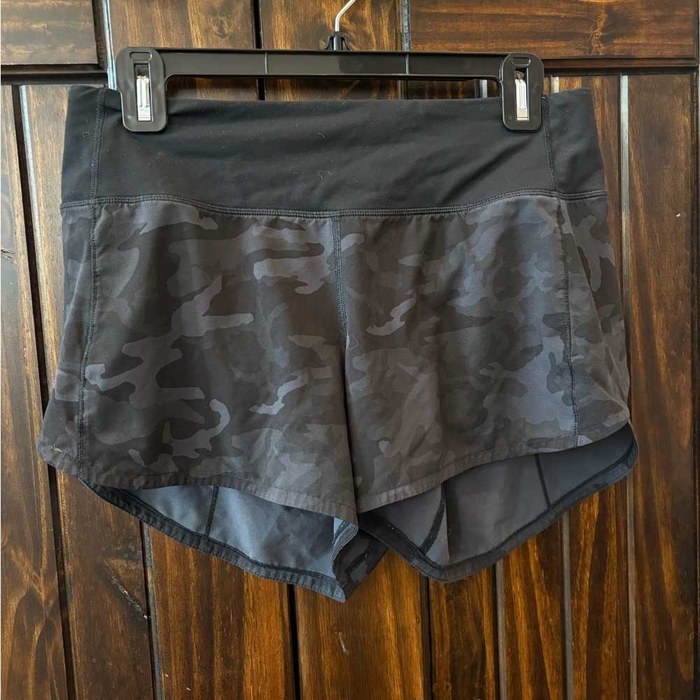 lululemon athletica Black Camouflage Athletic Shorts